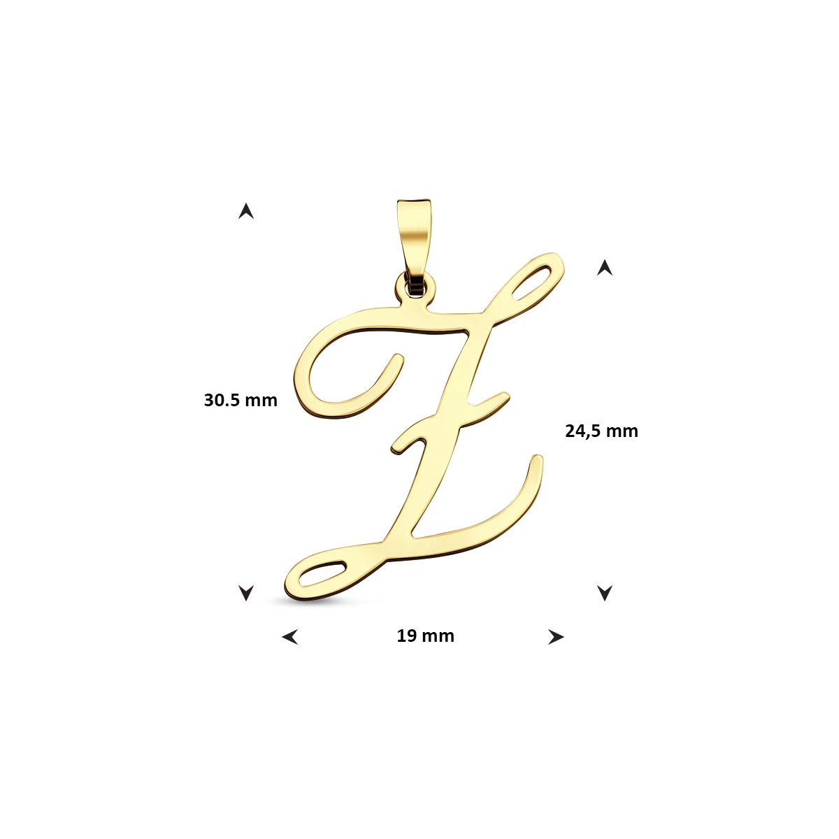 hanger letter 14K geelgoud