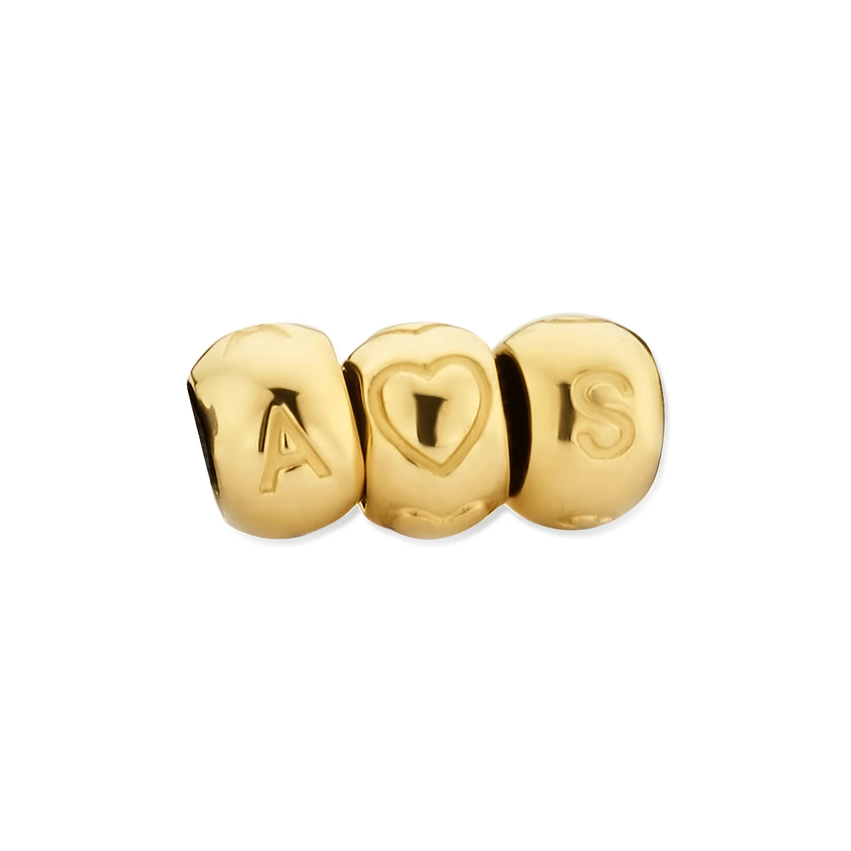 hanger letter 14K geelgoud
