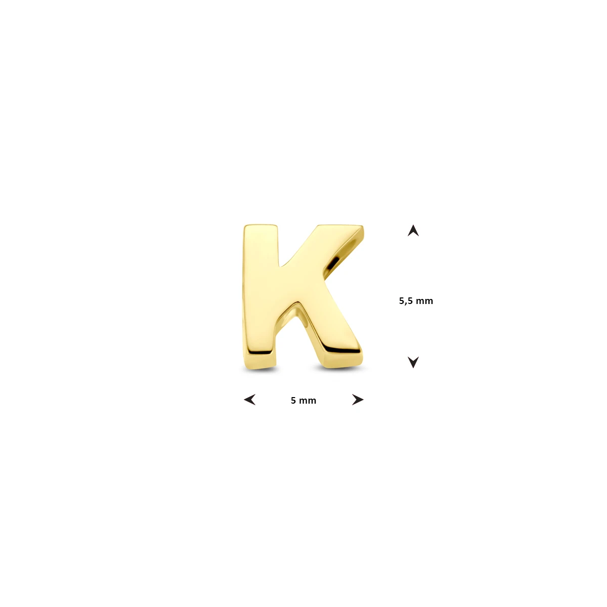 hanger letter 14K geelgoud