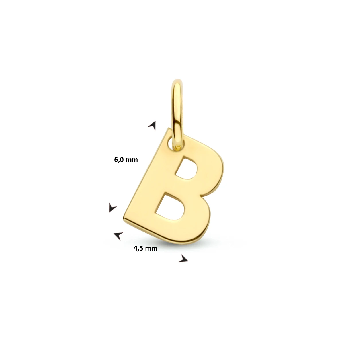 hanger letter 14K geelgoud