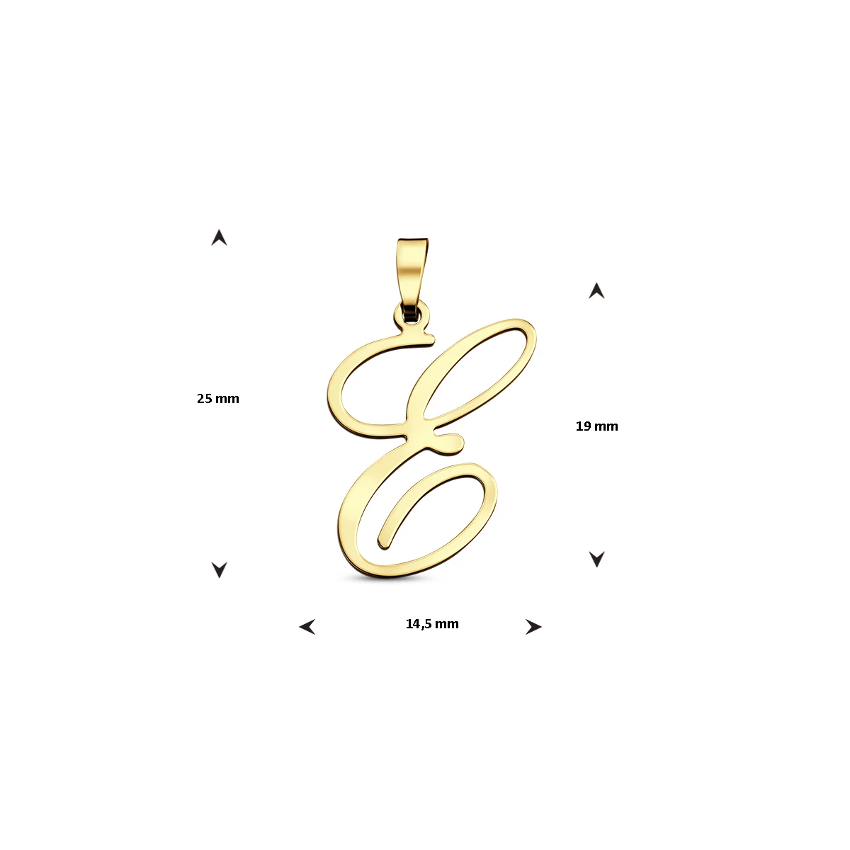 hanger letter 14K geelgoud