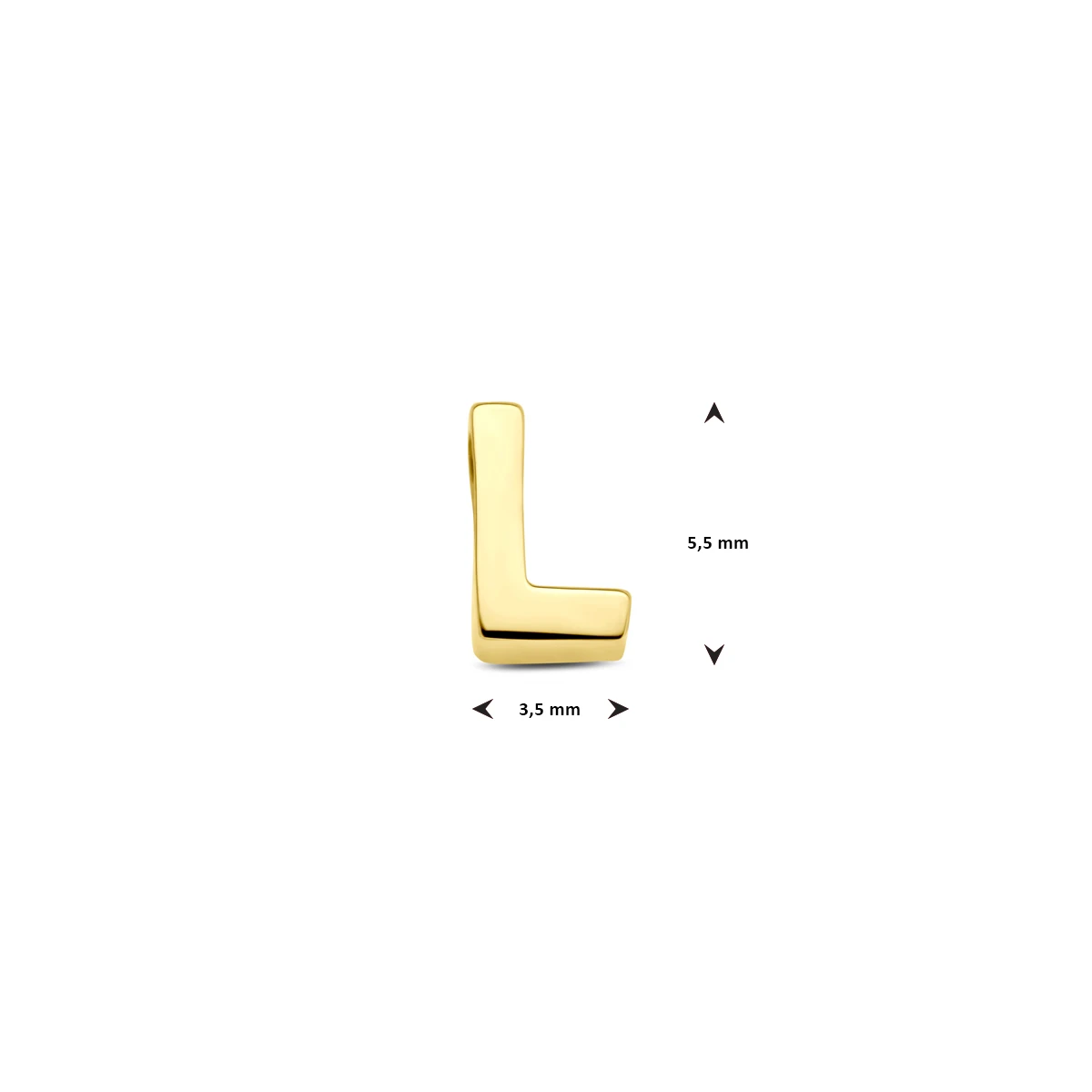 hanger letter 14K geelgoud