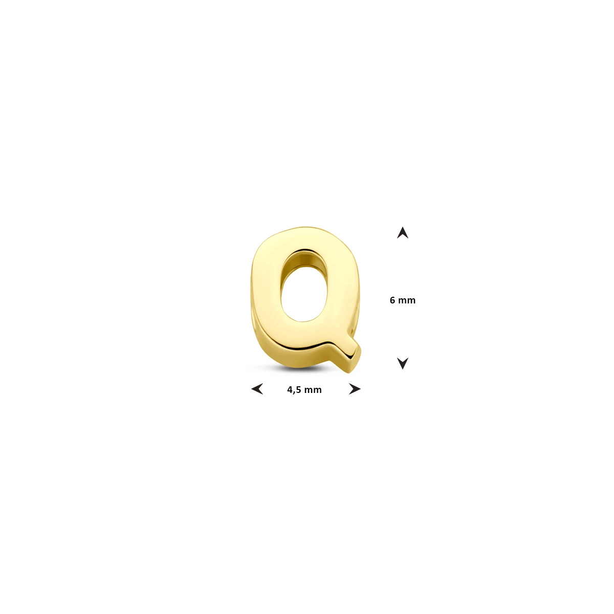 hanger letter 14K geelgoud
