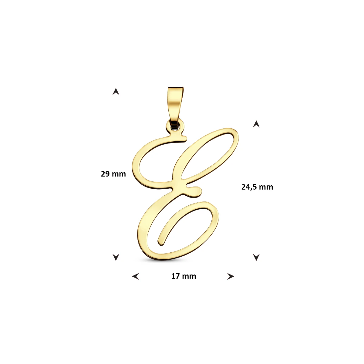 hanger letter 14K geelgoud