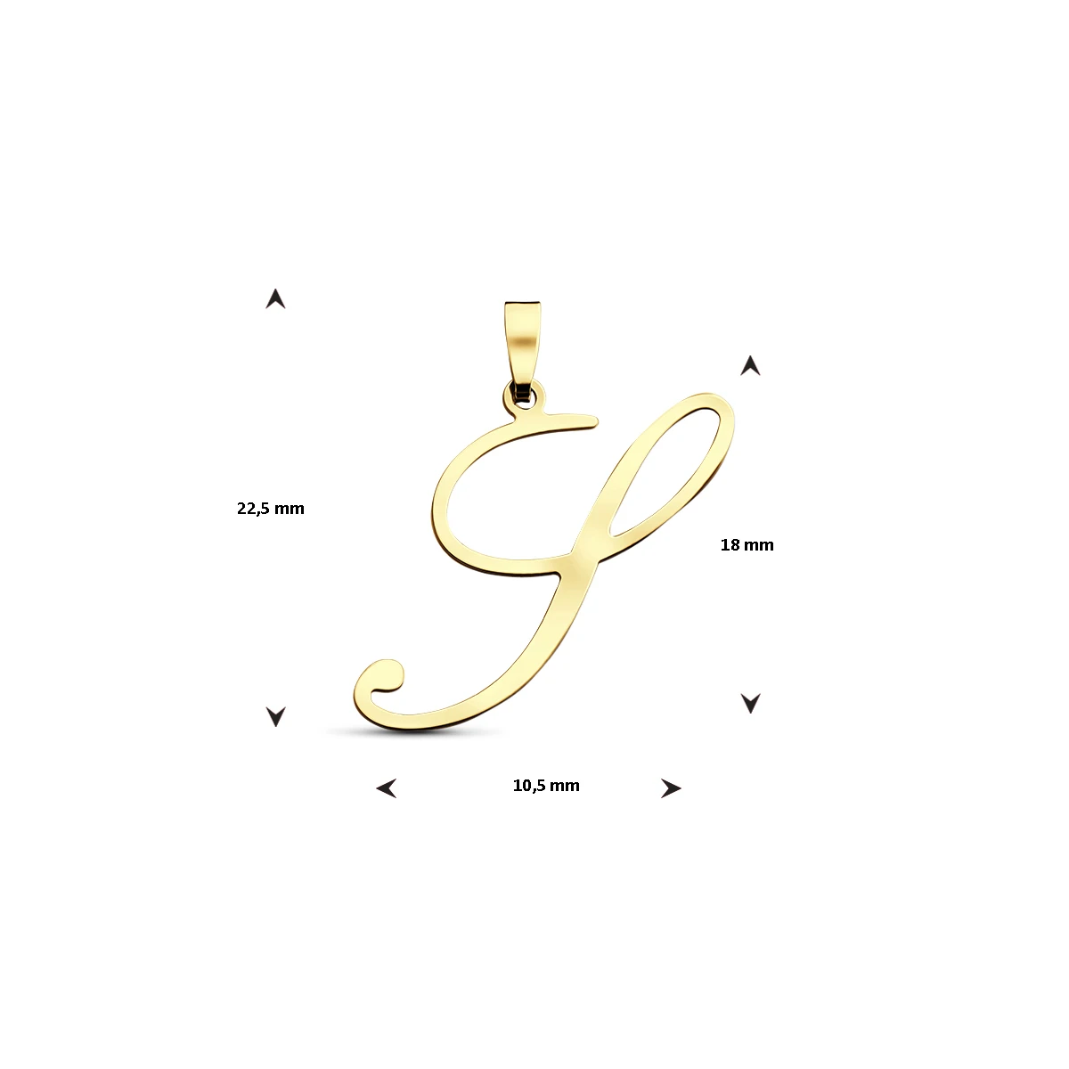 hanger letter 14K geelgoud