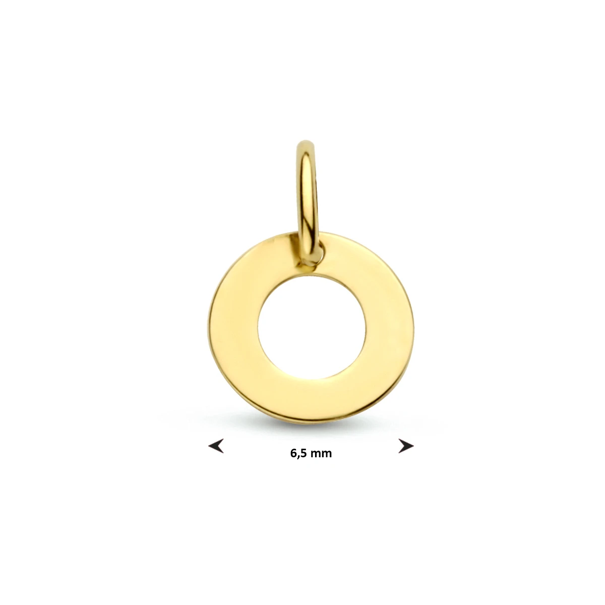 hanger letter 14K geelgoud