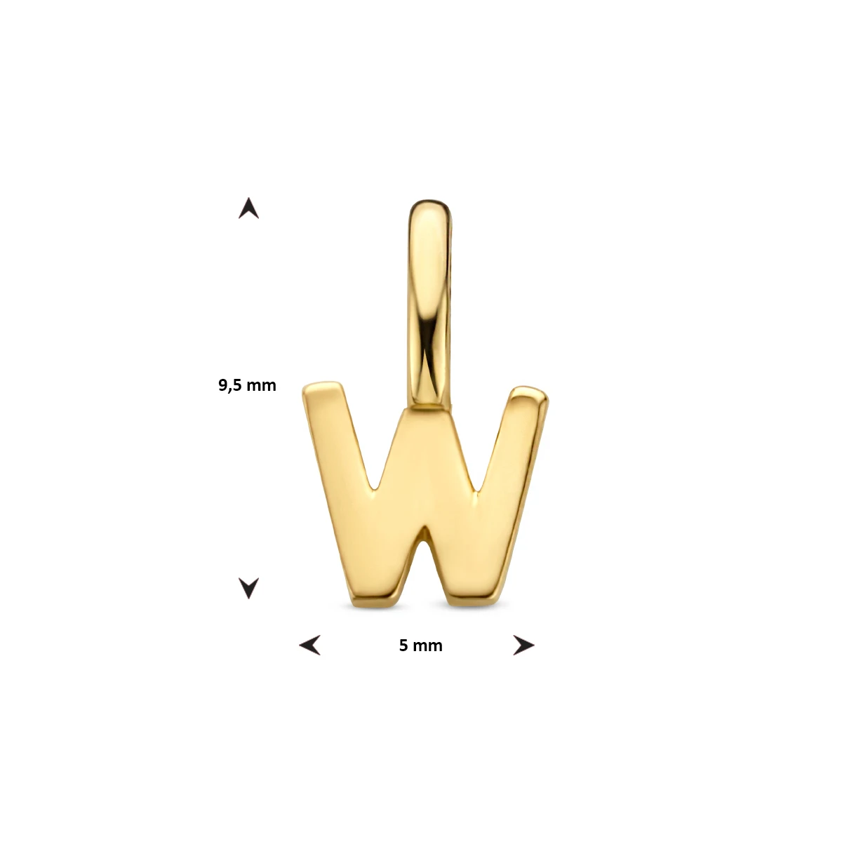 hanger letter 14K geelgoud