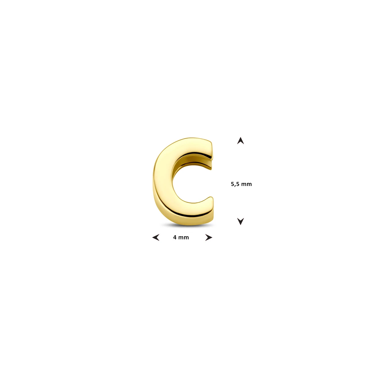 hanger letter 14K geelgoud
