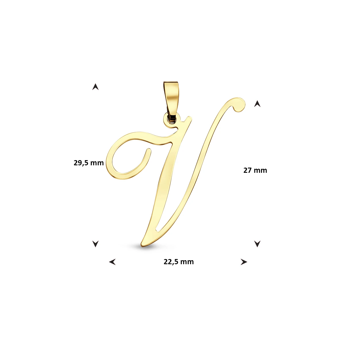 hanger letter 14K geelgoud