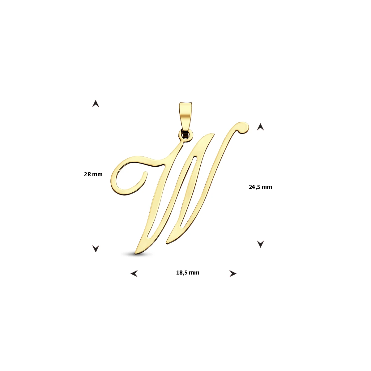 hanger letter 14K geelgoud