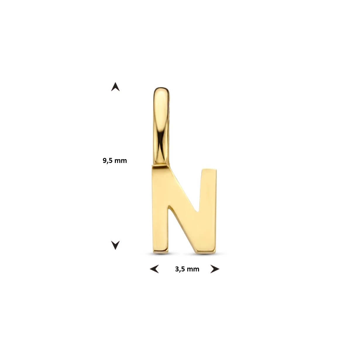 hanger letter 14K geelgoud