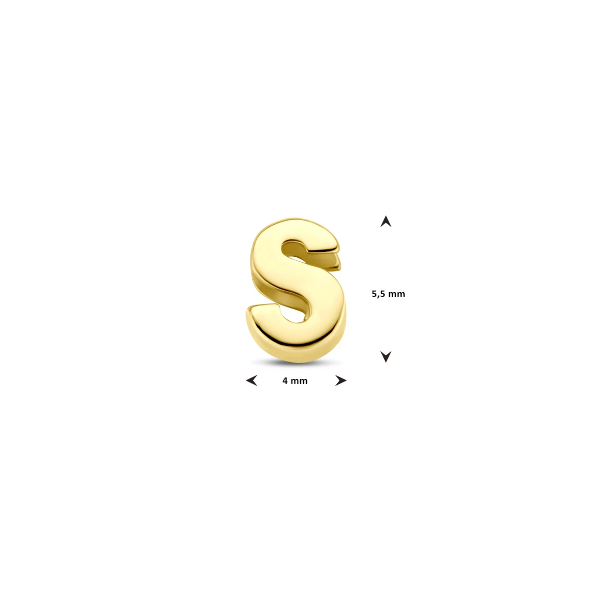 hanger letter 14K geelgoud