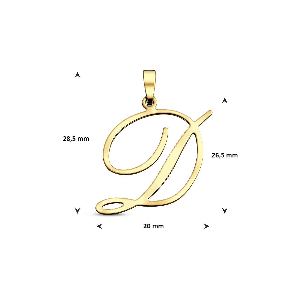 hanger letter 14K geelgoud