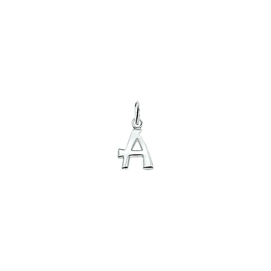 hanger letter a zilver gerhodineerd