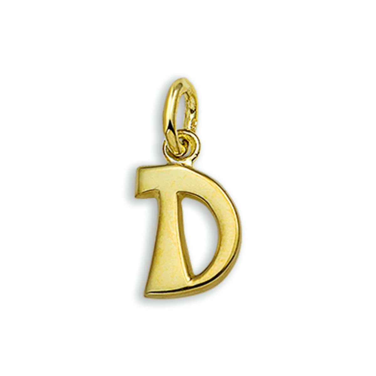 hanger letter d 14K geelgoud