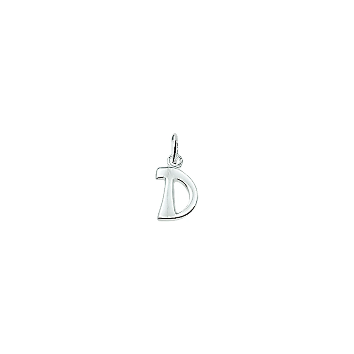 hanger letter d zilver gerhodineerd