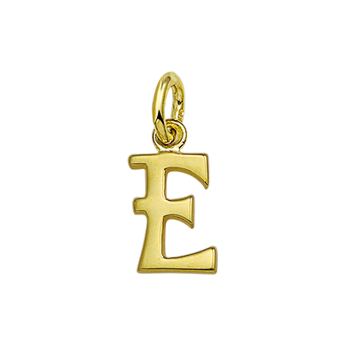 hanger letter e 14K geelgoud