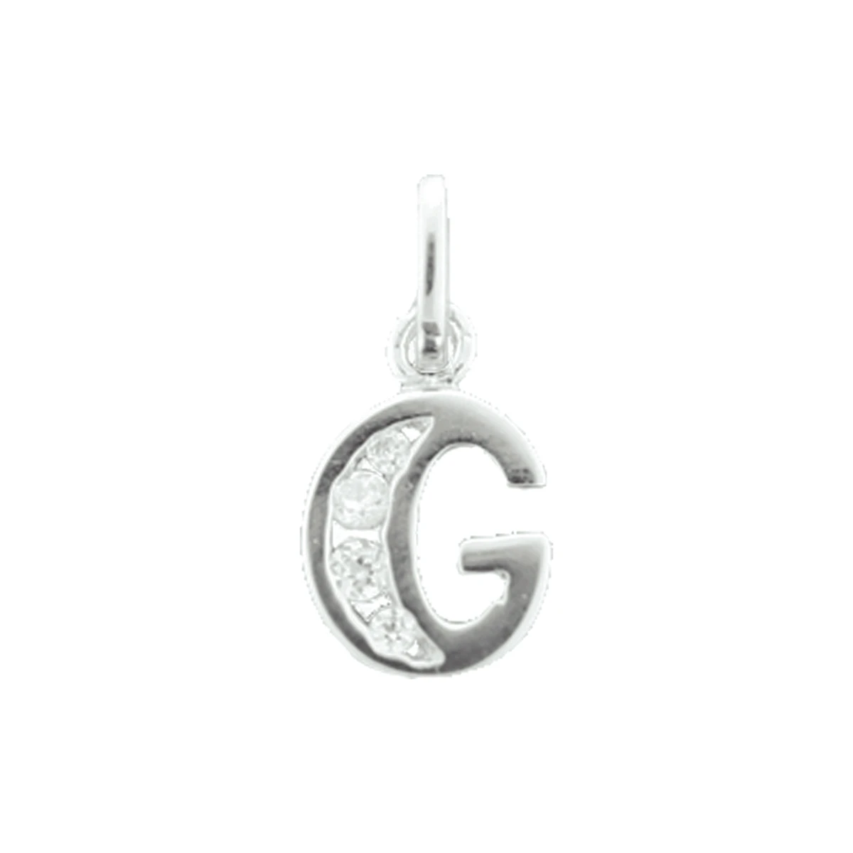 hanger letter g zirkonia zilver gerhodineerd