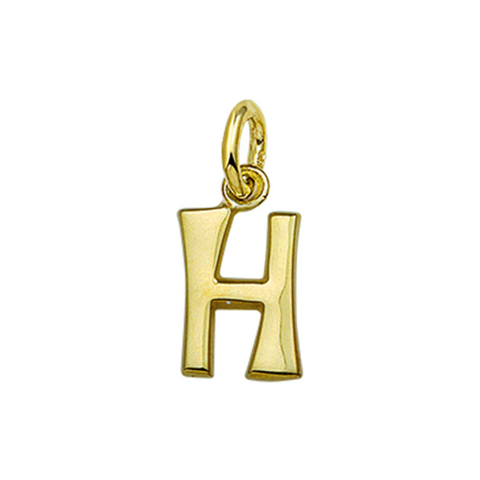 hanger letter h 14K geelgoud