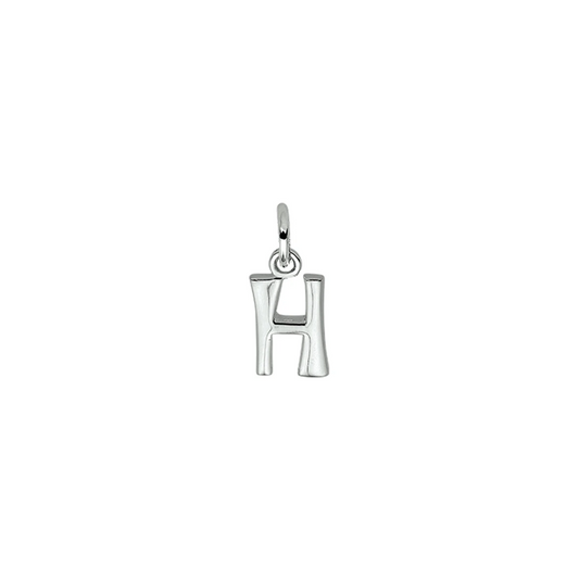 hanger letter h zilver gerhodineerd