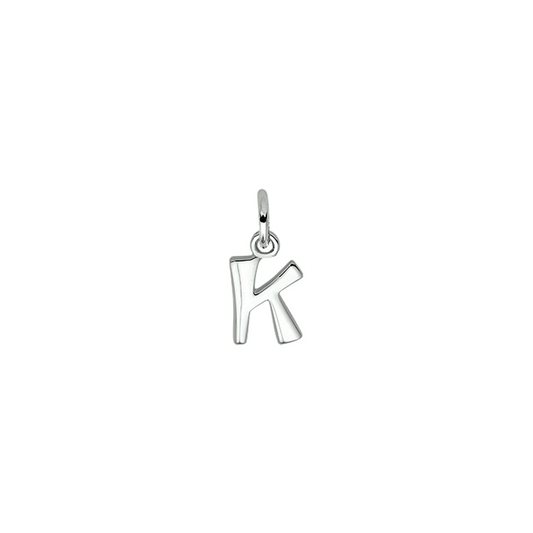 hanger letter k zilver gerhodineerd