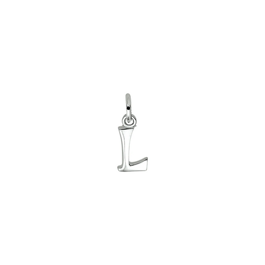 hanger letter l zilver gerhodineerd