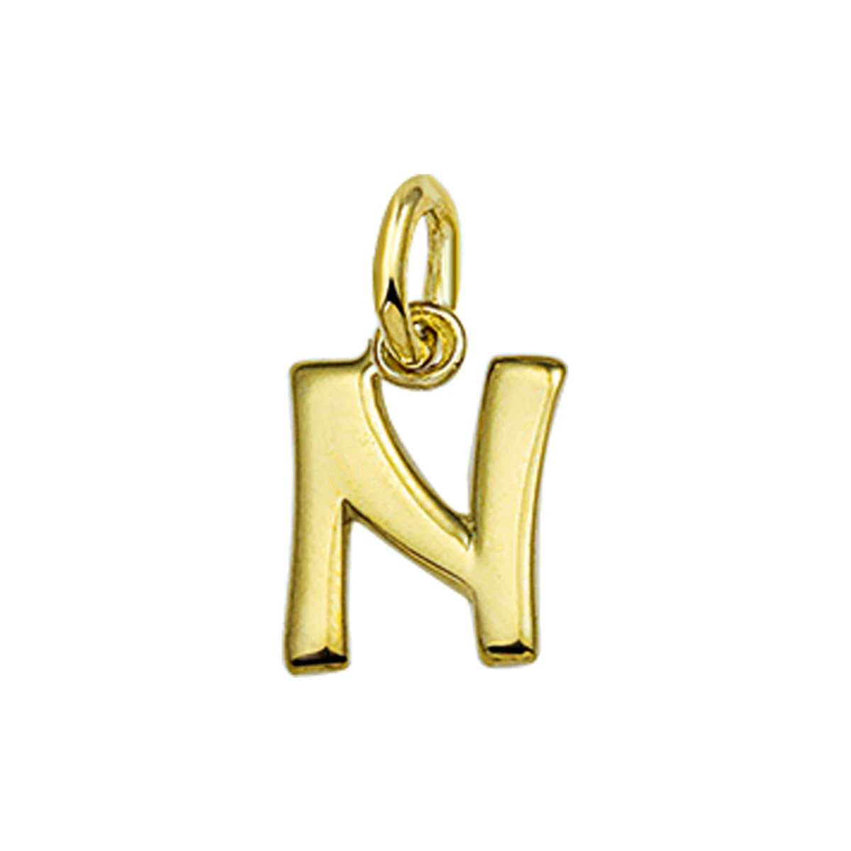 hanger letter n 14K geelgoud