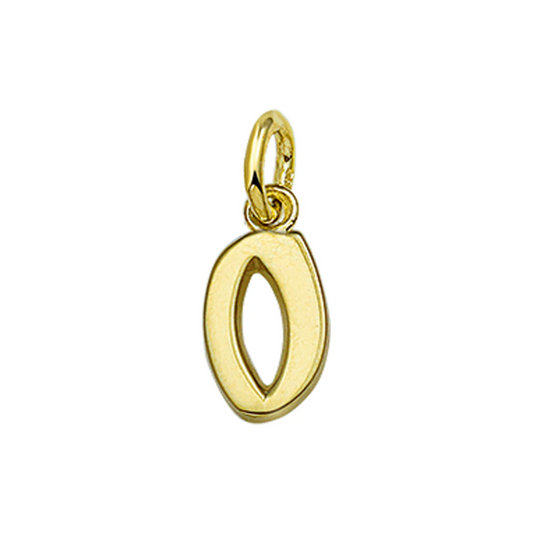 hanger letter o 14K geelgoud