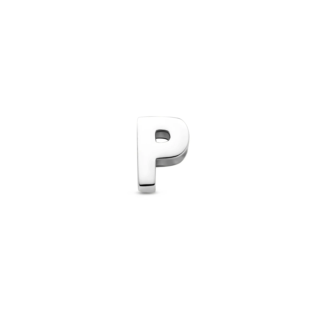 hanger letter P zilver gerhodineerd