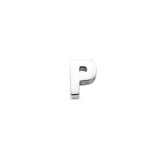 hanger letter P zilver gerhodineerd