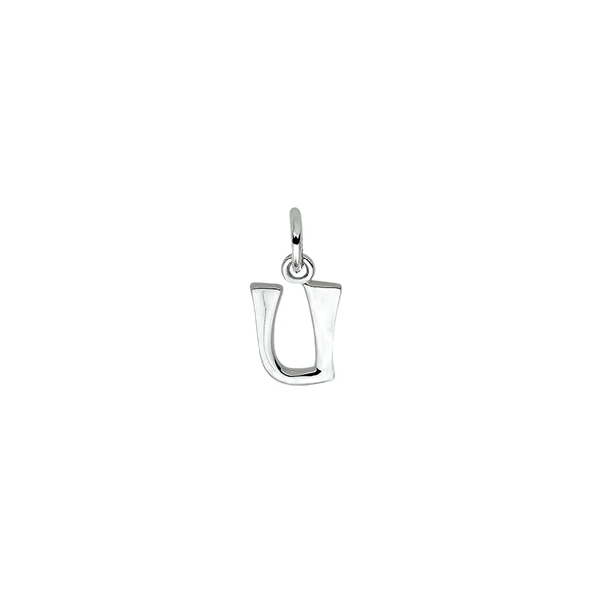 hanger letter u zilver gerhodineerd