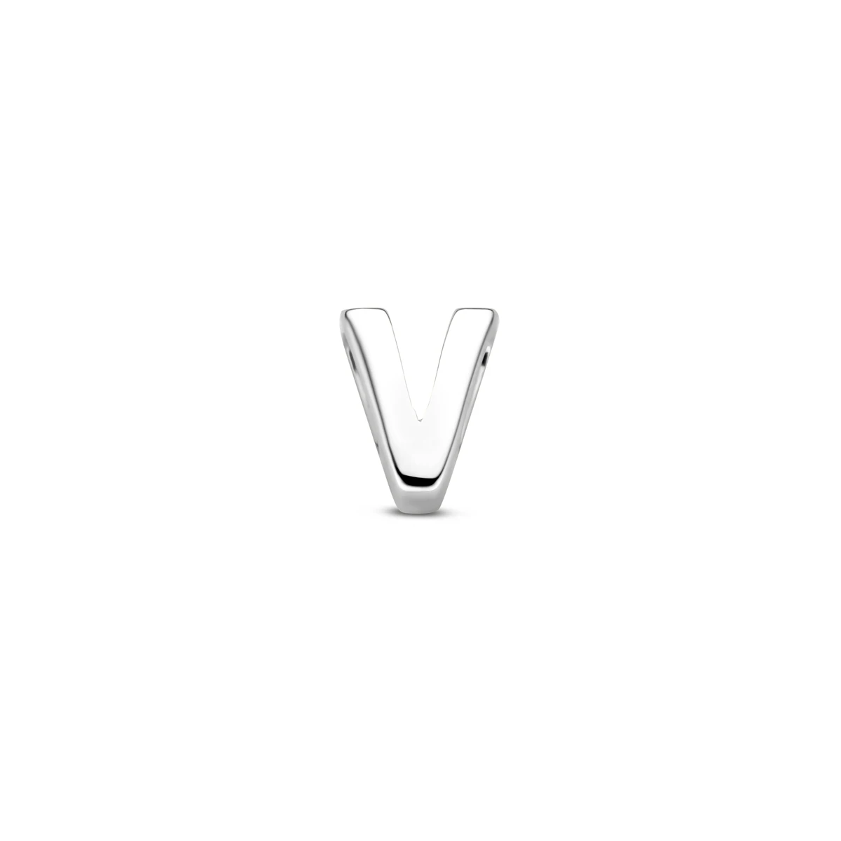 hanger letter V zilver gerhodineerd