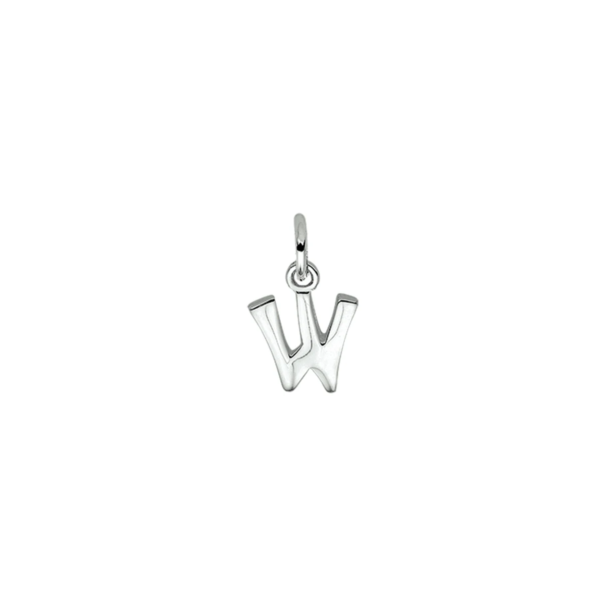 hanger letter w zilver gerhodineerd