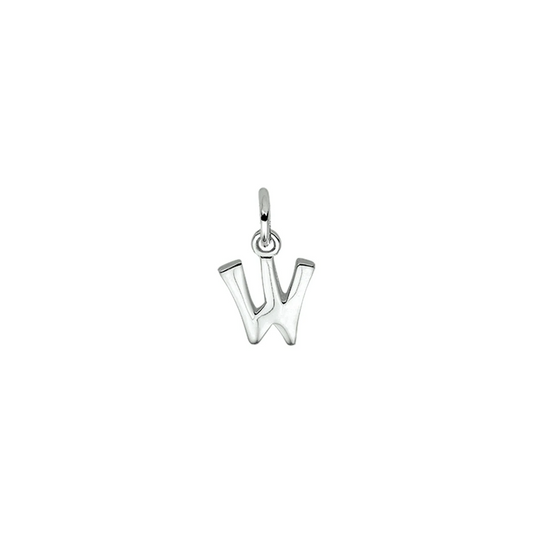 hanger letter w zilver gerhodineerd