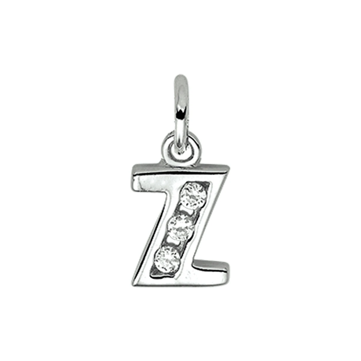hanger letter z zirkonia zilver gerhodineerd