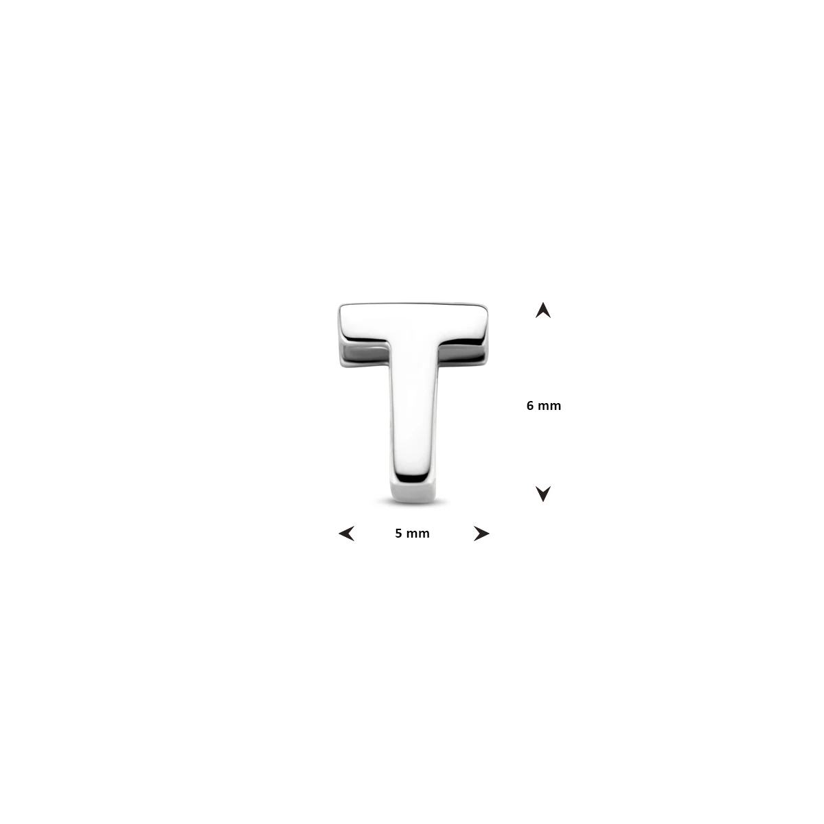 hanger letter zilver gerhodineerd