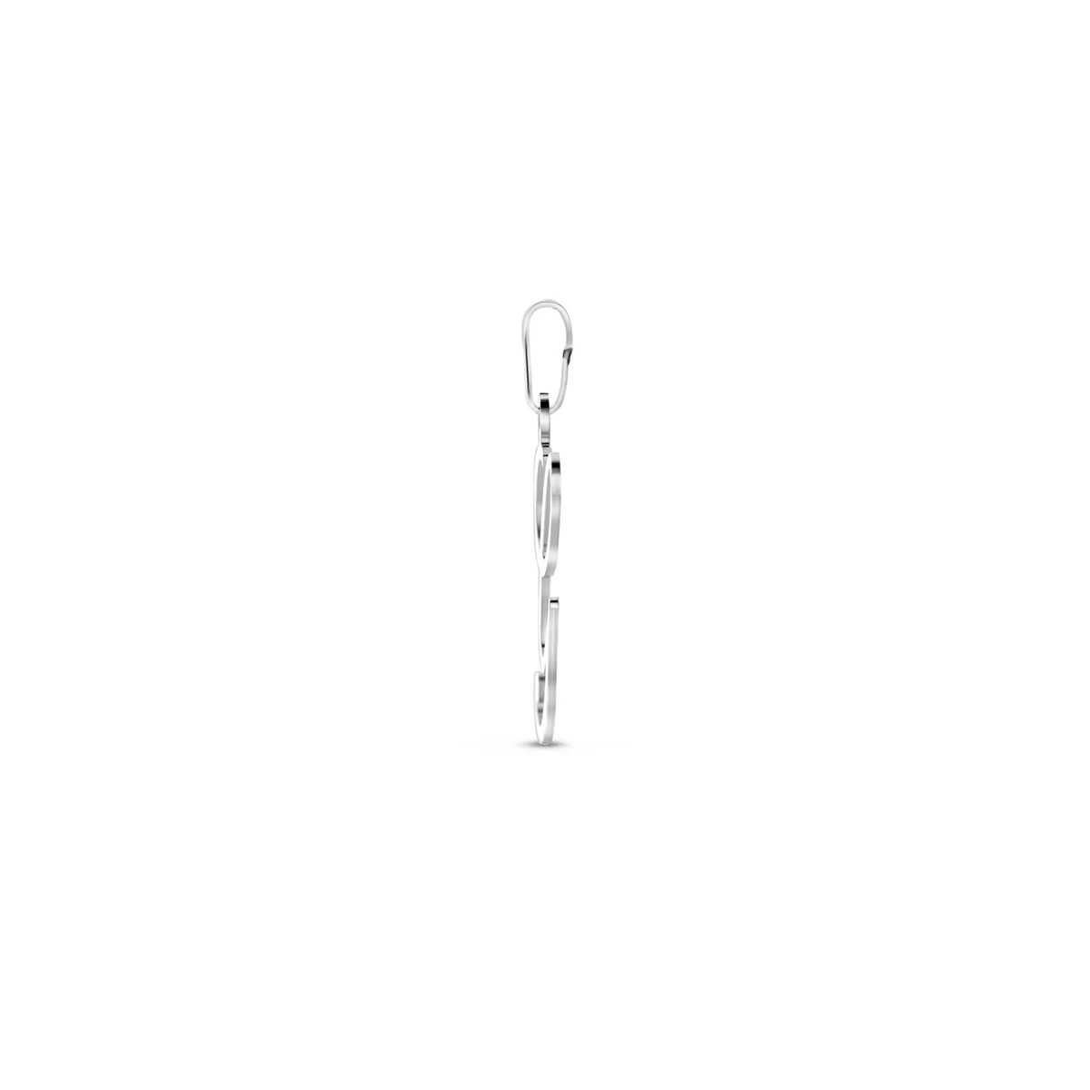 hanger letter zilver gerhodineerd