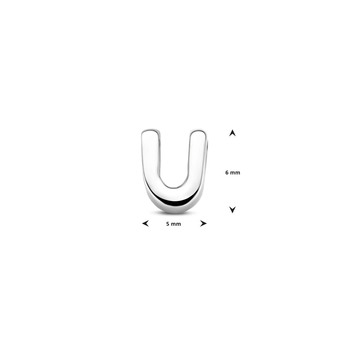 hanger letter zilver gerhodineerd