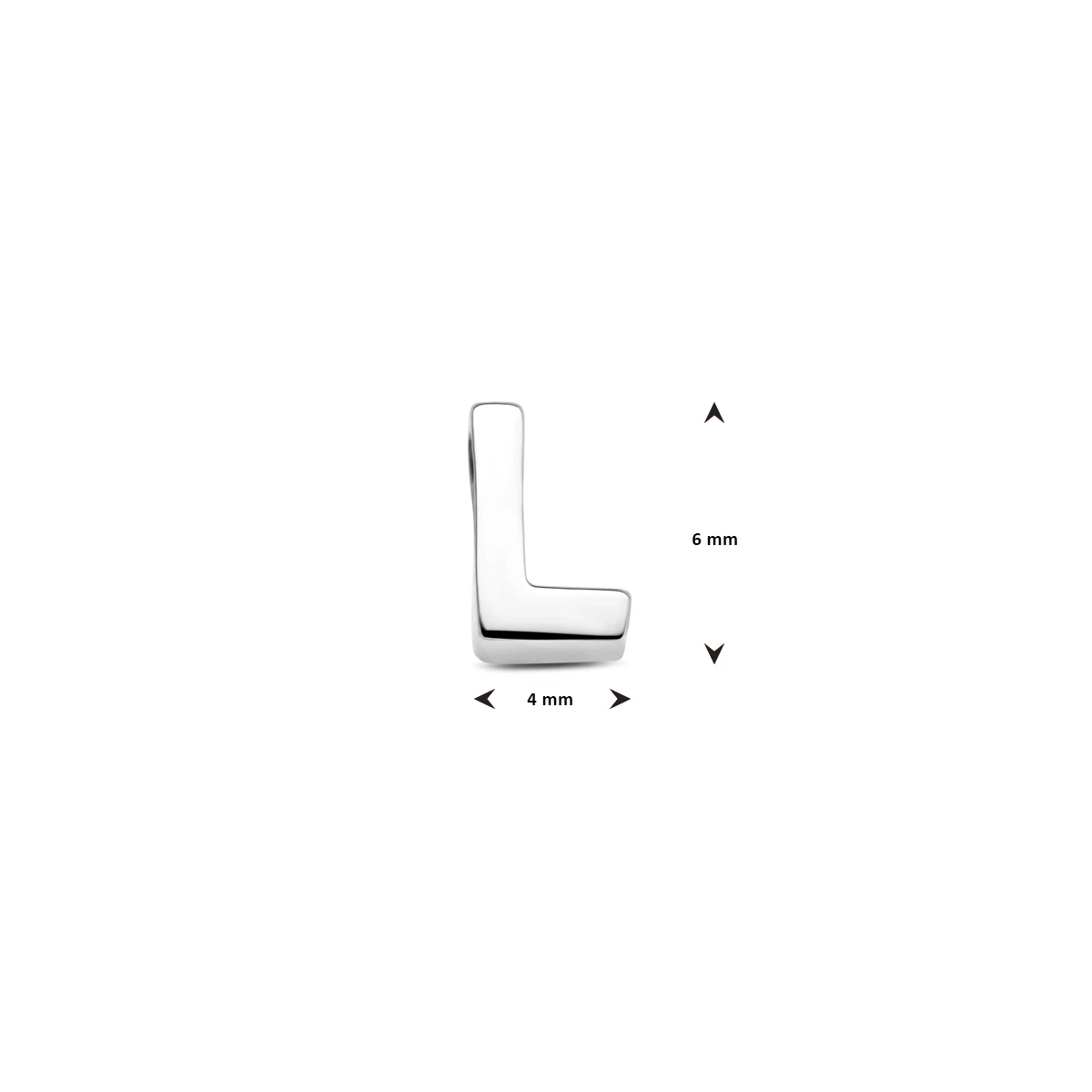 hanger letter zilver gerhodineerd