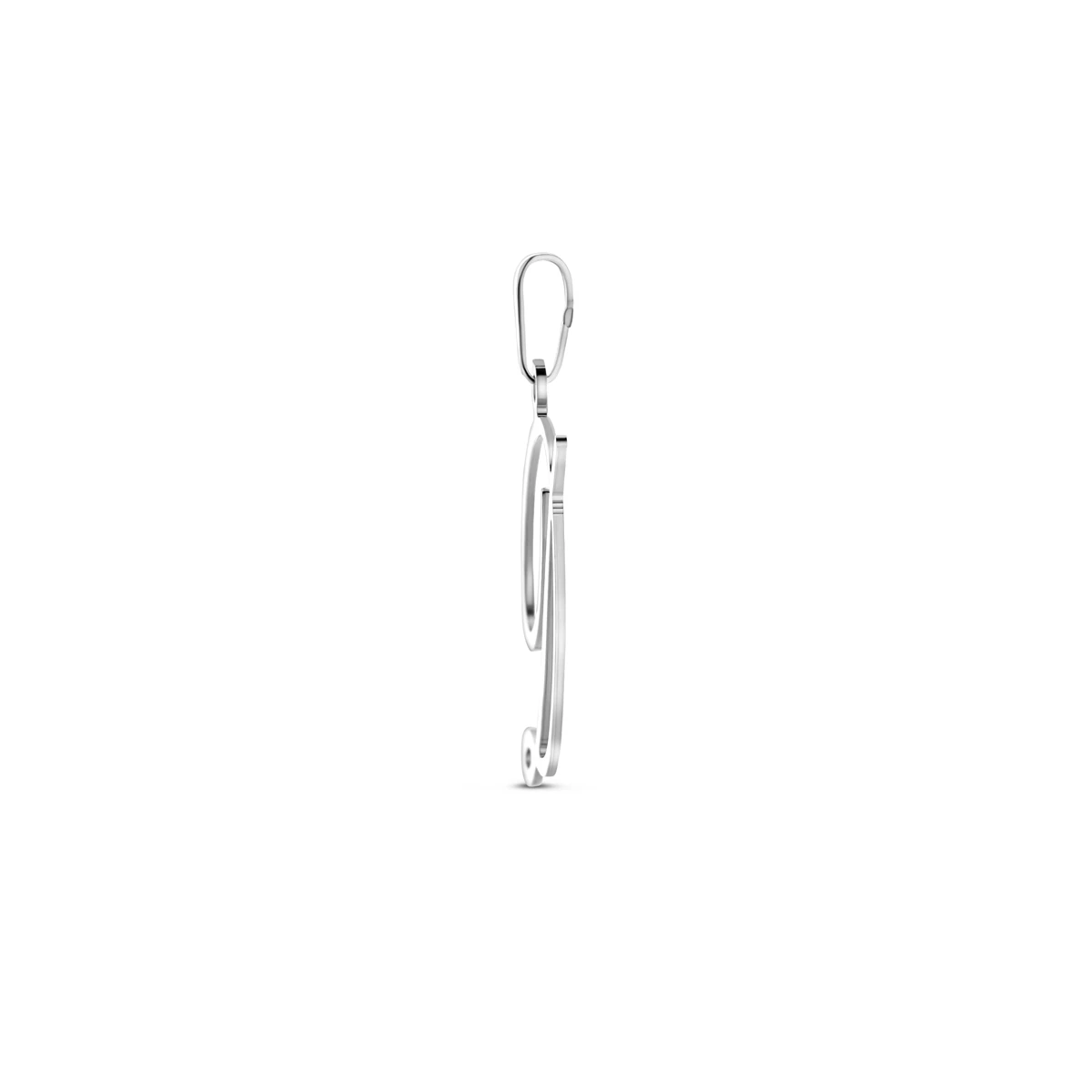 hanger letter zilver gerhodineerd