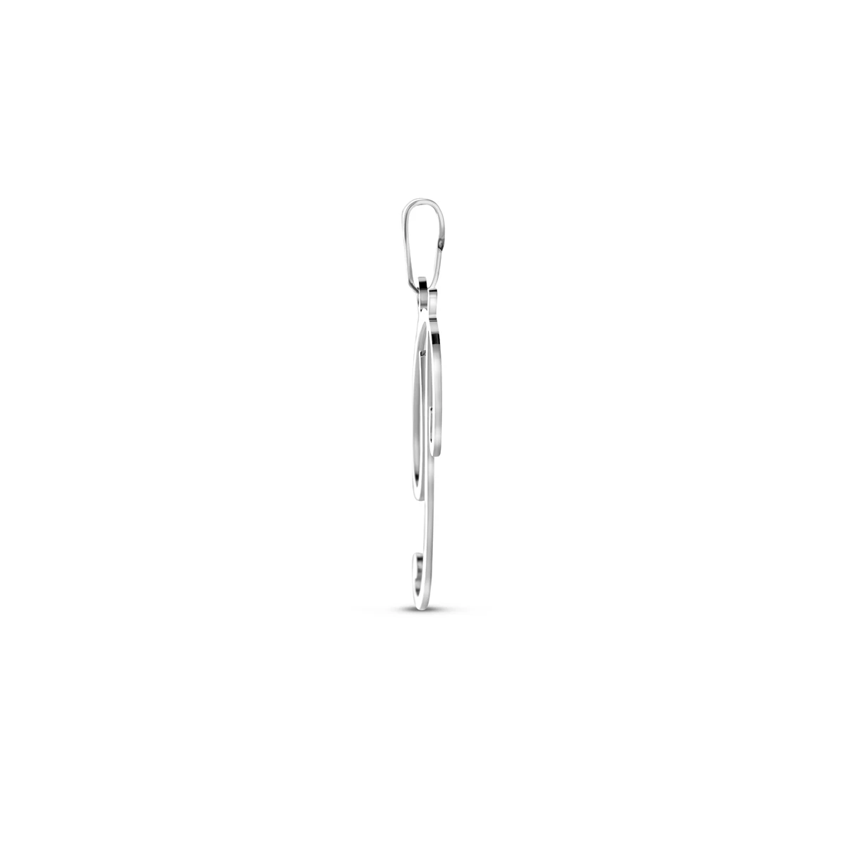 hanger letter zilver gerhodineerd