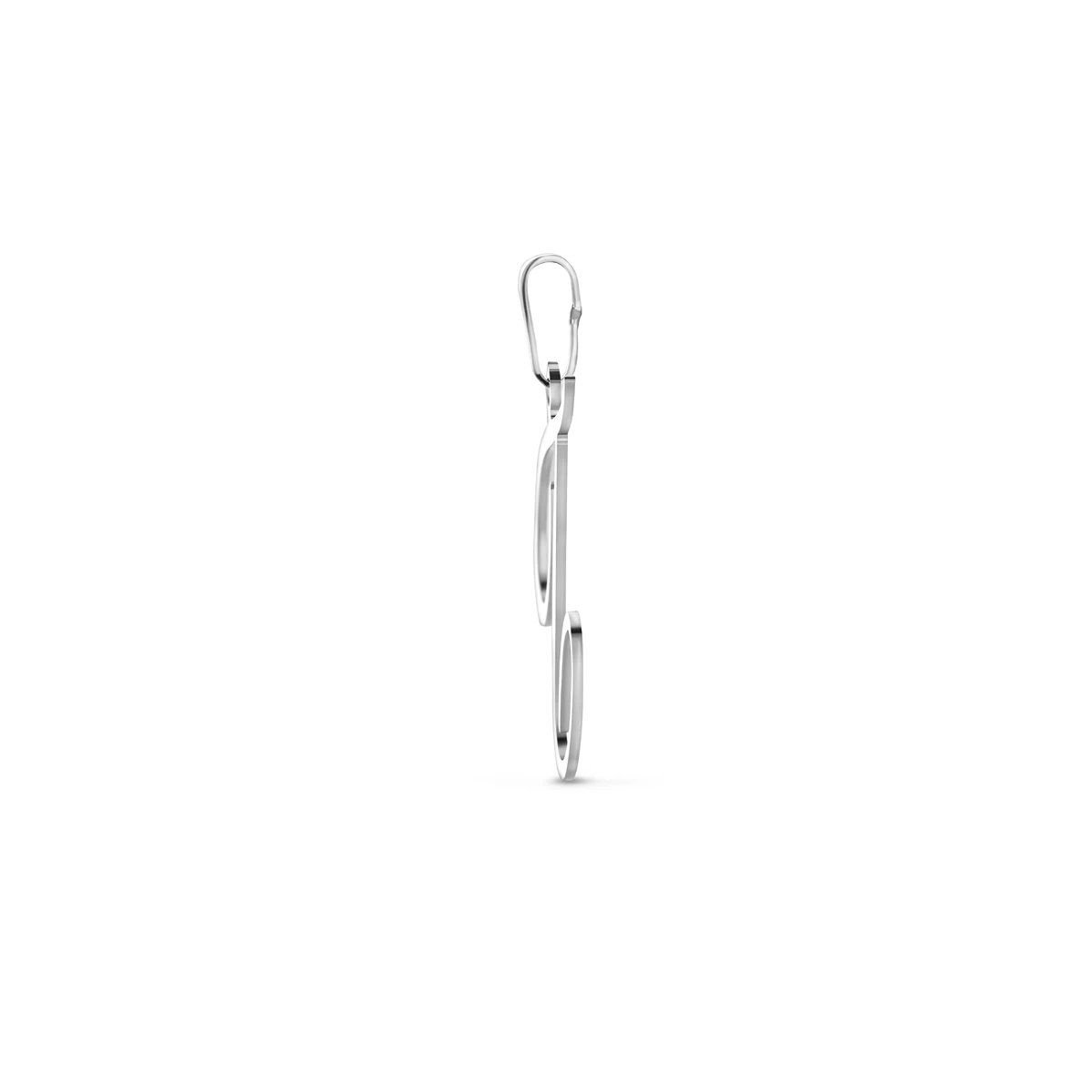 hanger letter zilver gerhodineerd