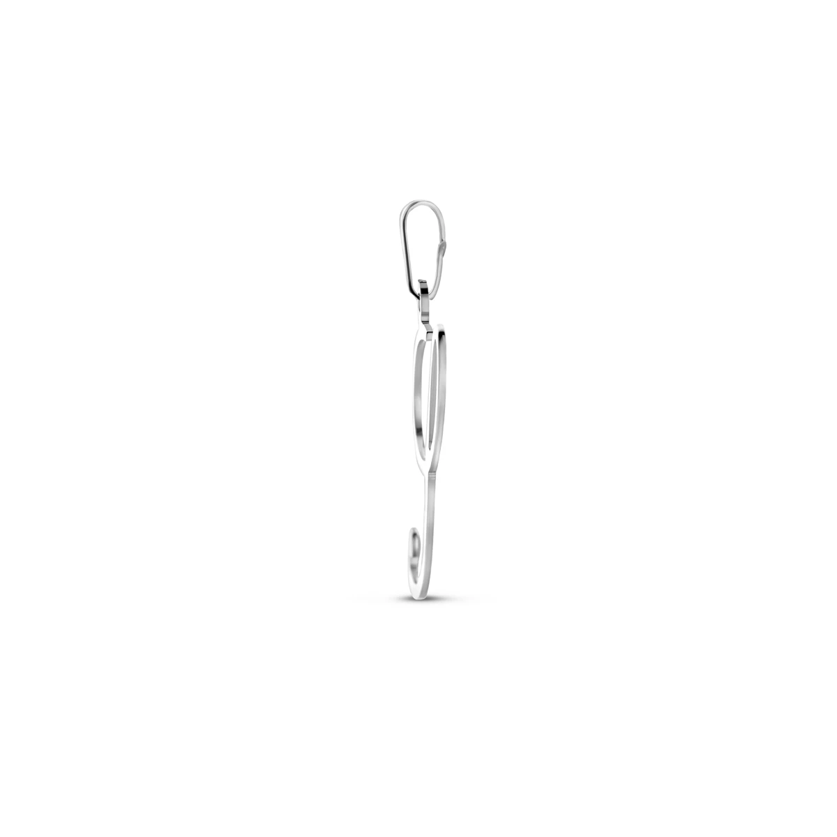 hanger letter zilver gerhodineerd