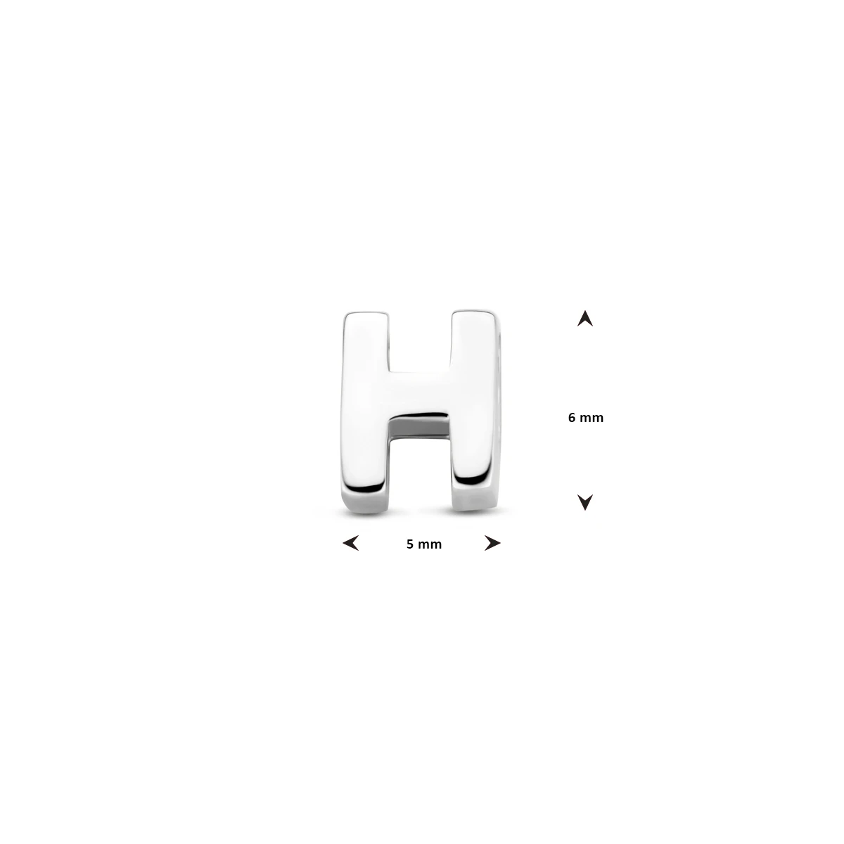 hanger letter zilver gerhodineerd