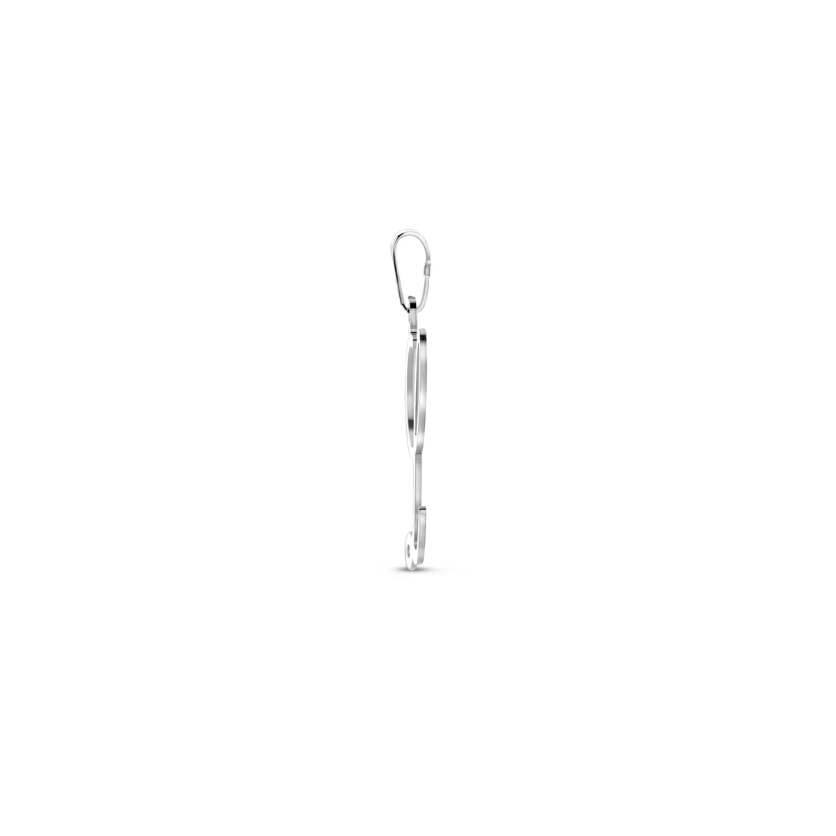 hanger letter zilver gerhodineerd