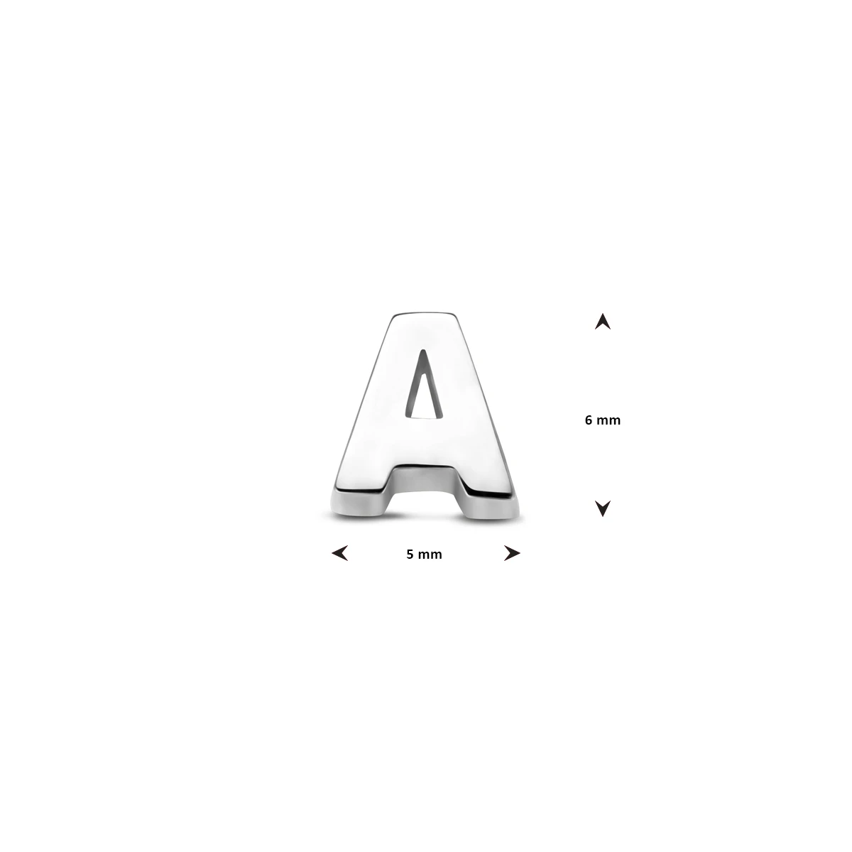 hanger letter zilver gerhodineerd