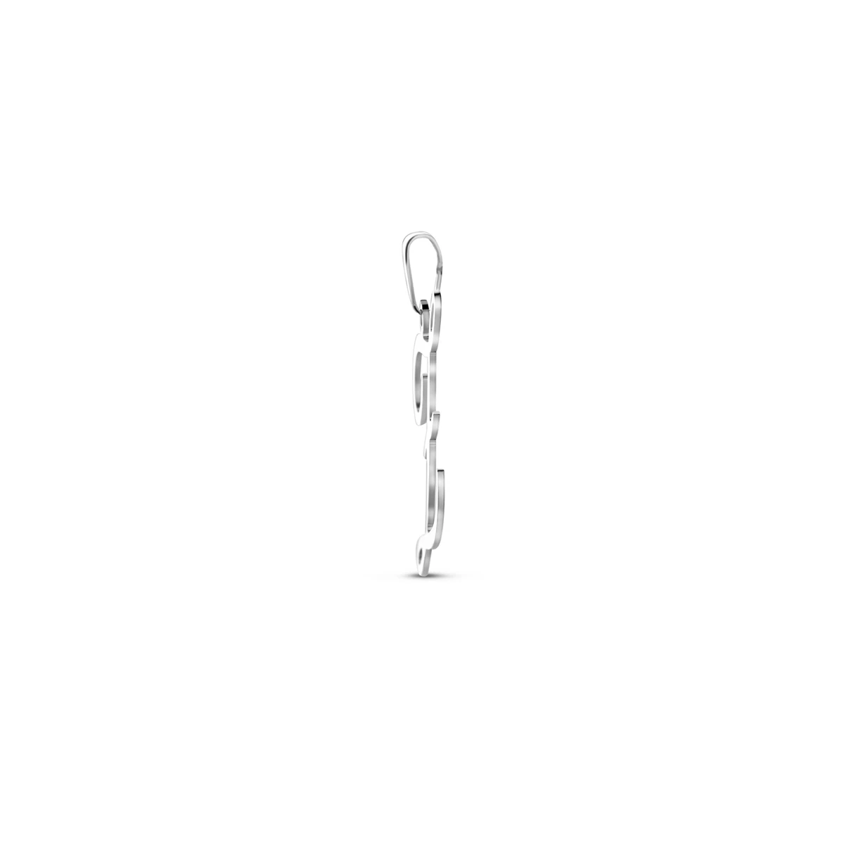 hanger letter zilver gerhodineerd