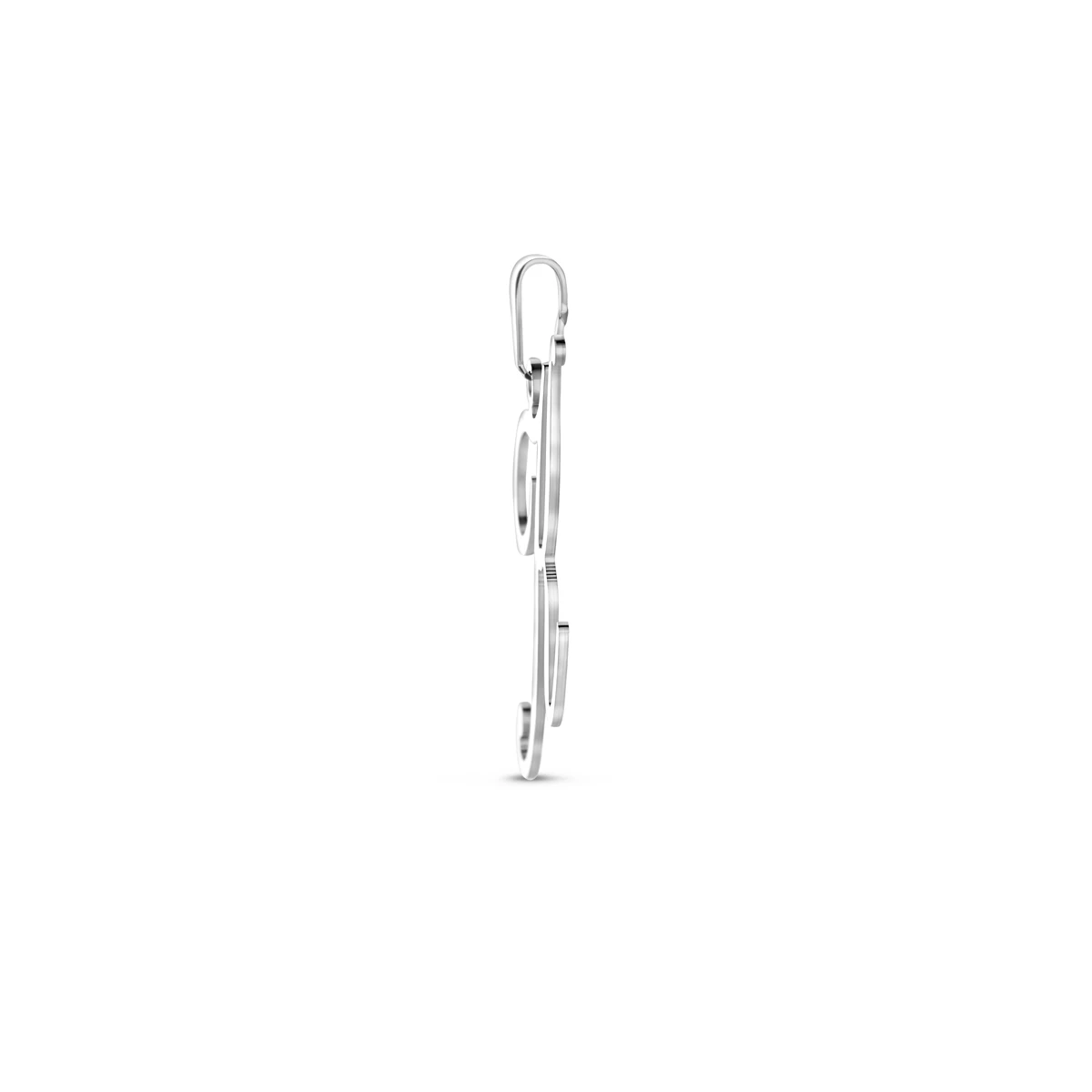 hanger letter zilver gerhodineerd