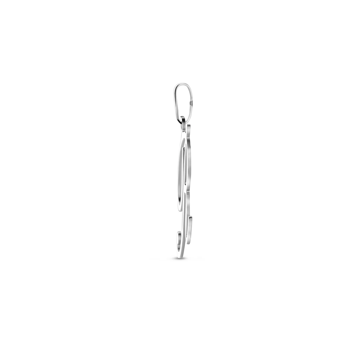 hanger letter zilver gerhodineerd