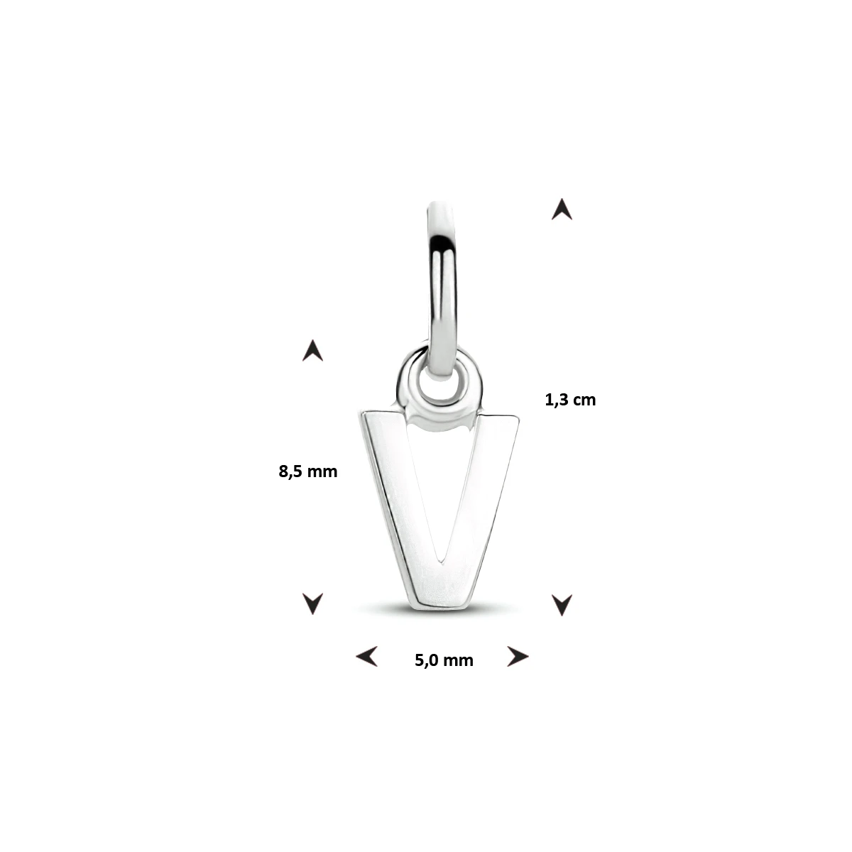 hanger letter zilver gerhodineerd